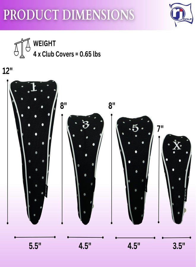 RJ GOLF RJ Sports Women's Golf Headcovers - Polka Dot - Image 3