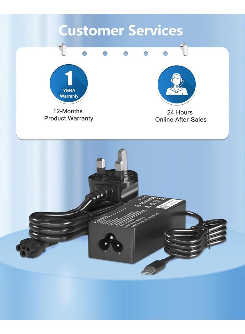 Terabyte 100W USB-C Laptop Charger 2025 Upgrade for Lenovo Thinkpad HP ASUS ROG Dell MacBook Pro/Air MSI Acer Samsung Chromebook and More Type-C 65W 45W Power Adapter - Image 2