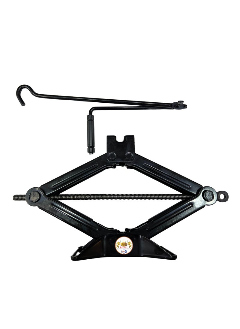 Royal ROYAL - Scissor Car Jack, Heavy Lifting Jack, Heavy Duty for Sedan/SUV/MPV/RV Manual 2.0 Tons (2000kg) Capacity With Crank Handle (Black)  - Image 2