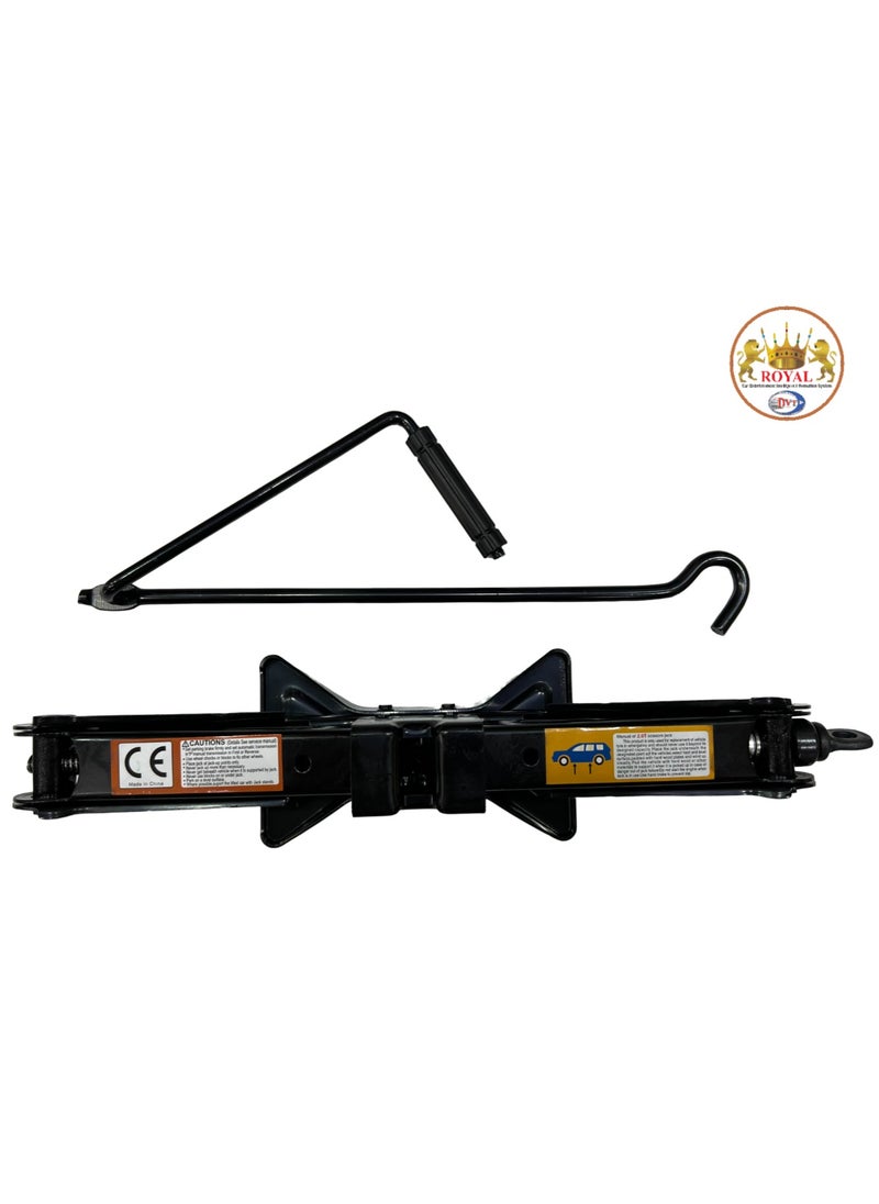 Royal ROYAL - Scissor Car Jack, Heavy Lifting Jack, Heavy Duty for Sedan/SUV/MPV/RV Manual 2.0 Tons (2000kg) Capacity With Crank Handle (Black)  - Image 3