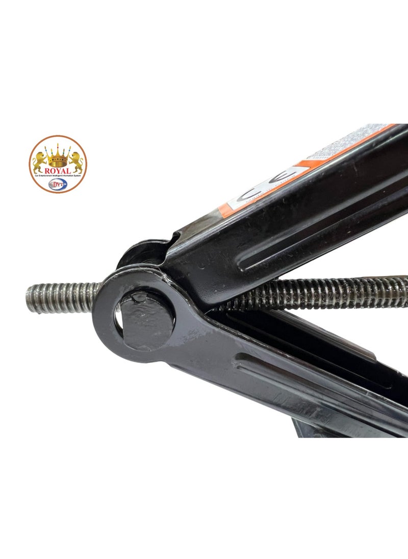 Royal ROYAL - Scissor Car Jack, Heavy Lifting Jack, Heavy Duty for Sedan/SUV/MPV/RV Manual 2.0 Tons (2000kg) Capacity With Crank Handle (Black)  - Image 4