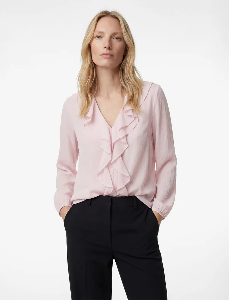 كوتون Ruffle Blouse