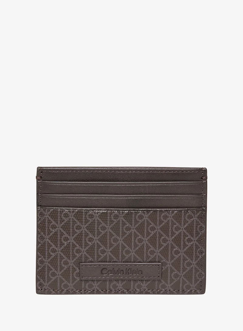 CALVIN KLEIN Coated Emblem Print Card Holder