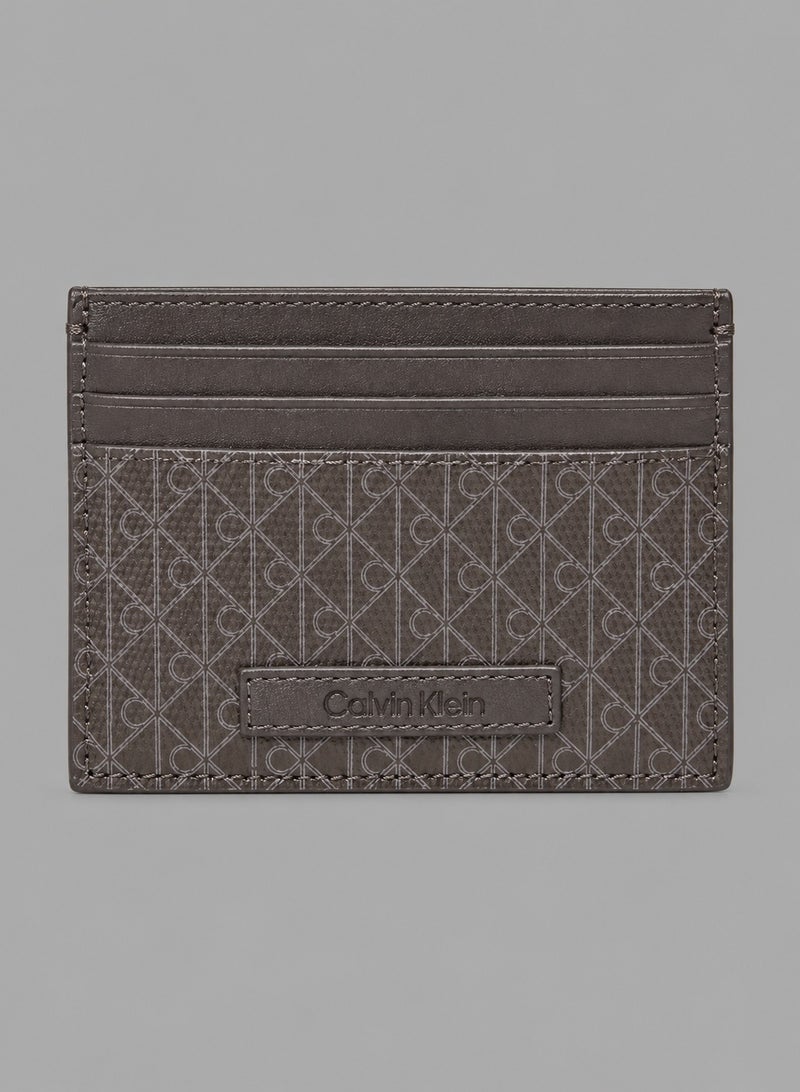 CALVIN KLEIN Coated Emblem Print Card Holder - Image 1