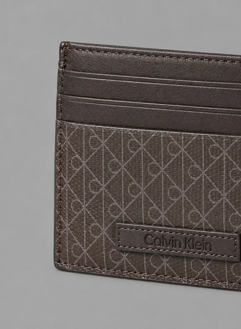 Calvin Klein Coated Emblem Print Card Holder
