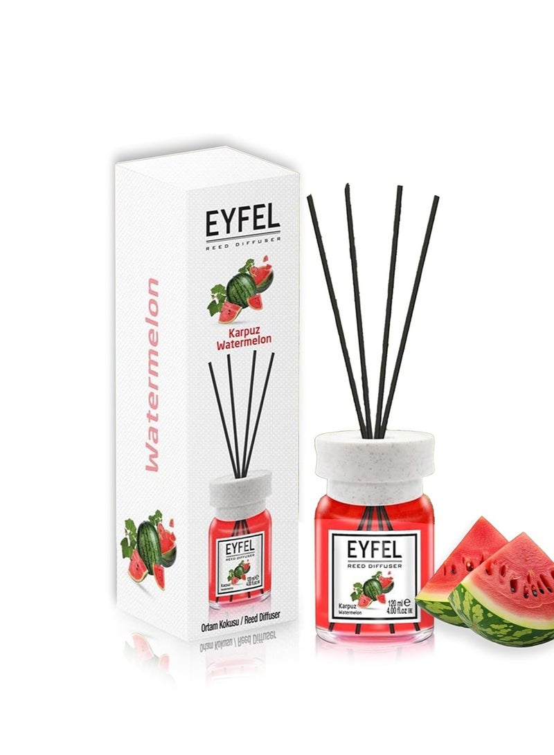 آيفيل موزع عطر منزلي برائحة البطيخ 120 مل | عطر منزلي يدوم طويلاً برائحة البطيخ المنعشة والفاكهية | رائحة فواكه منعشة للمنزل والمكتب | موزع عطر فاخر لتزيين المنزل - Image 3