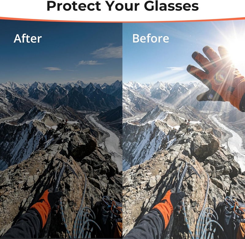 RCstyle HiBloks Polarized Clip-on Compatible with Ray-Ban Meta Wayfarer RW4006 & Gen 2 RW4012 Regular 50-22, Shiny Black Frame Discoloration Clip for Rayban Meta Gen 2 Accessories (Blue) - Image 4