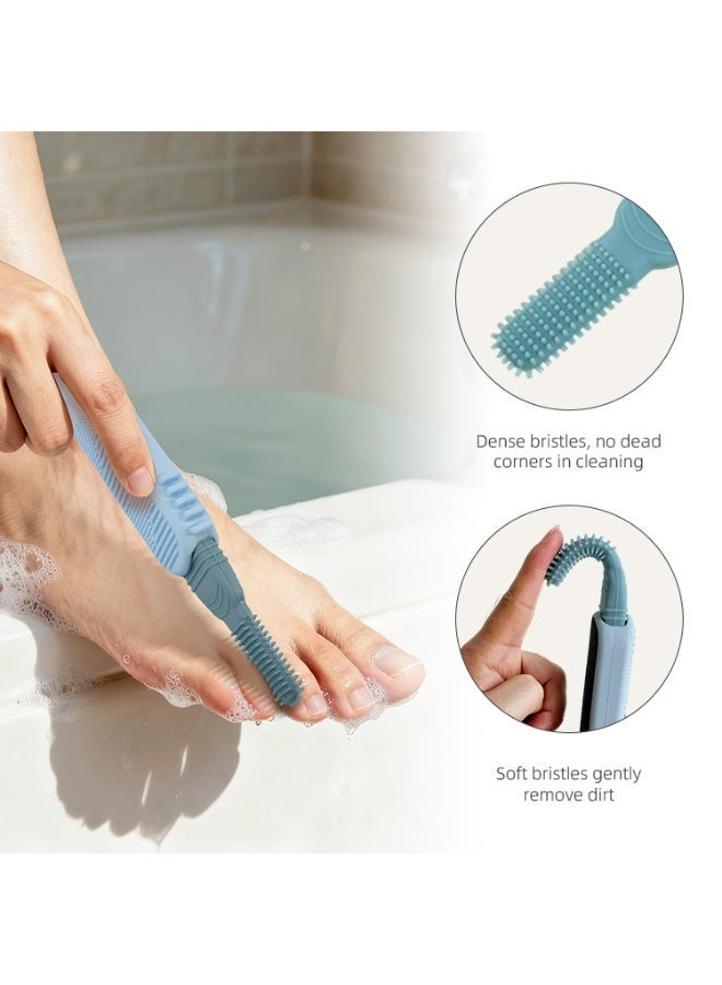 Bath with Silicone Brush Shower Multi-Purpose Toe Cleansing Scrub Exfoliating - Image 2