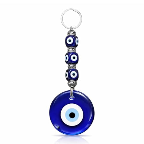 BLUE BEADS Turkish Feng Shui Vastu Blue Glass Evil Eye Hanging/Door Hanging Nazar Batu for Protection and Good Luck - Perfect for Gifting Home or Office (Latest-EE) - Image 1