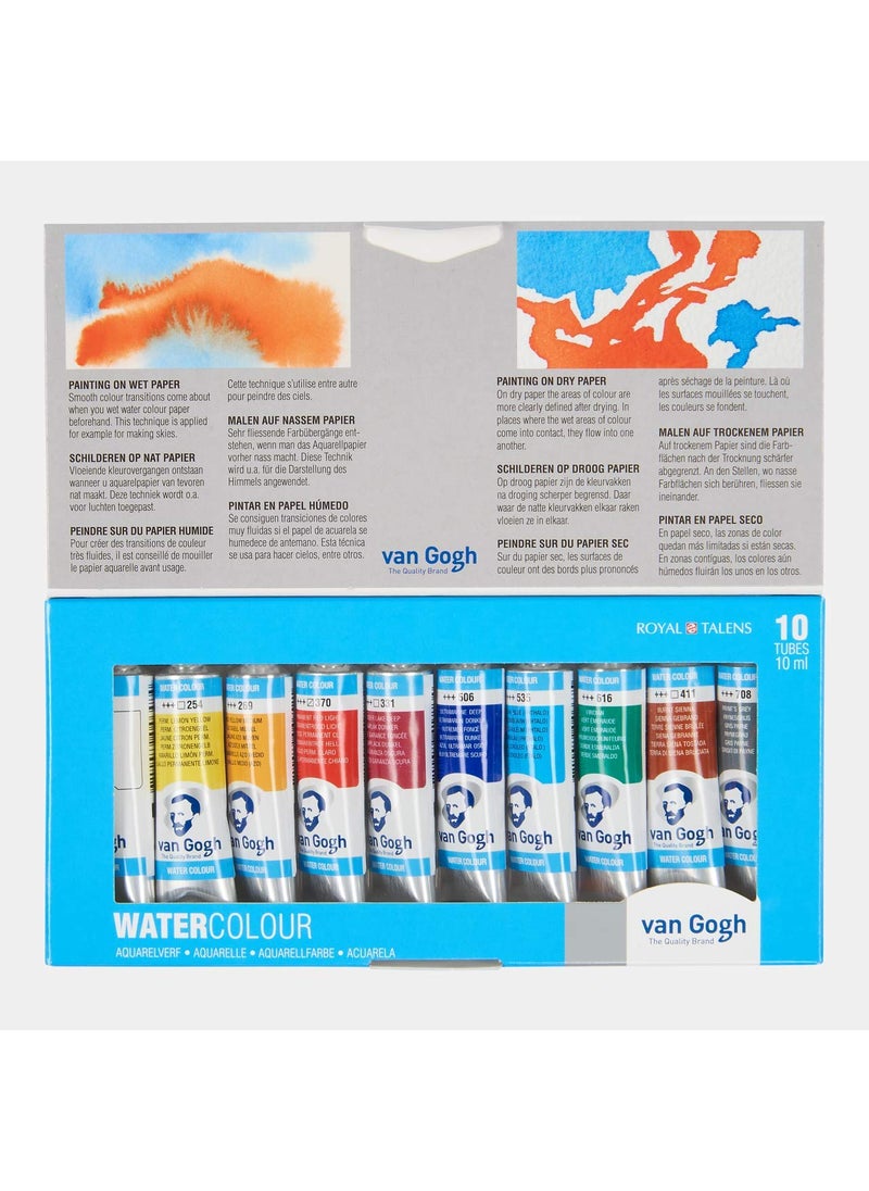 Van Gogh Van Gogh Assorted Watercolor tubes 10X10 ml by Royal Talens  - Image 4