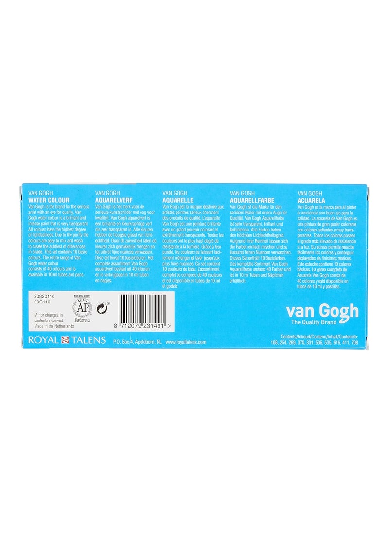 Van Gogh Van Gogh Assorted Watercolor tubes 10X10 ml by Royal Talens  - Image 5