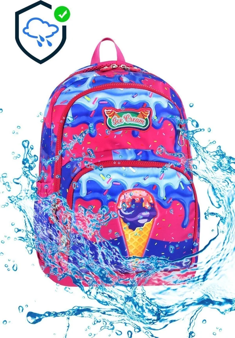 Masho Trend Candy Ice Cream School Bag + Thermal Nutrition + Pencil Case Ice Cream Bag Primary School Bag Backpack
