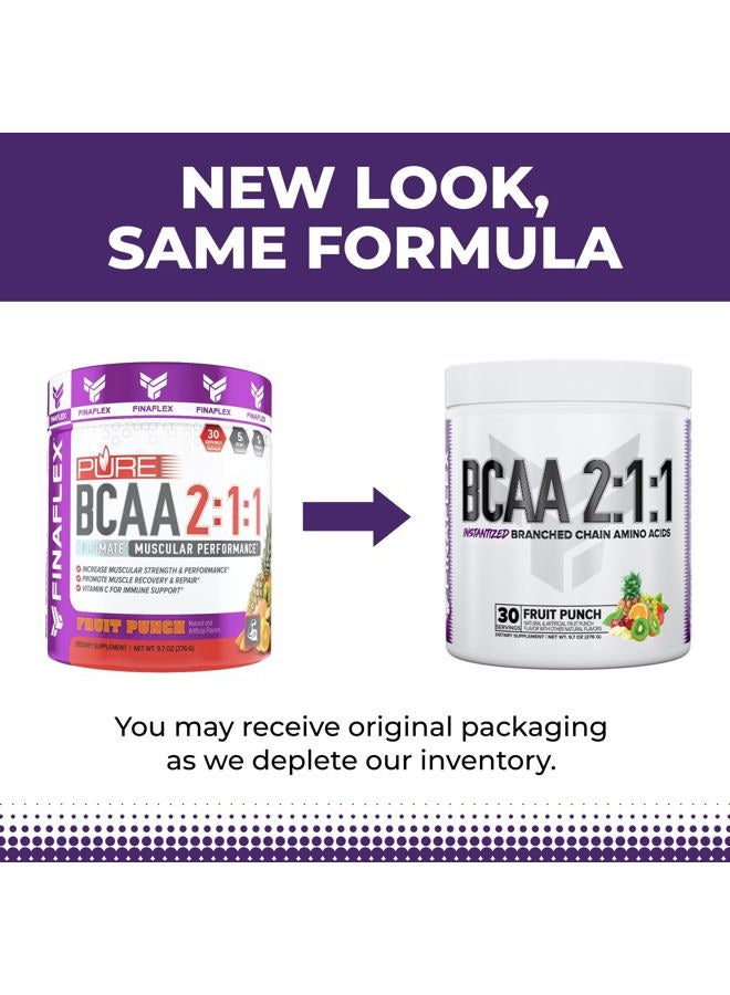 FINAFLEX Pure BCAA 2:1:1, Fruit Punch - 9.7 oz - Promotes Strength, Recovery & Performance - with 2:1:1 Ratio of Leucine, Isoleucine & Valine + Vitamin C - 30 Servings - Image 5