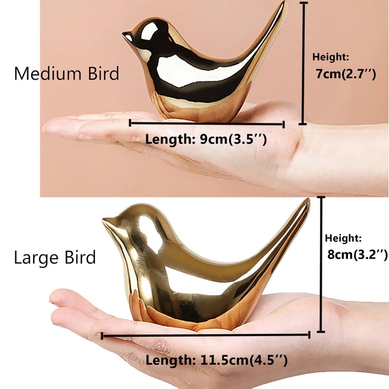 FANTESTICRYAN Small Birds Statues Gold Home Decor Modern Style Figurine Decorative Ornaments for Living Room  Bedroom  Office Desktop  Cabinets - Image 4