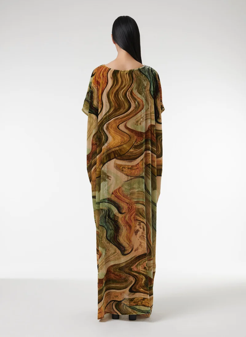 leem Maxi Velvet Kaftan