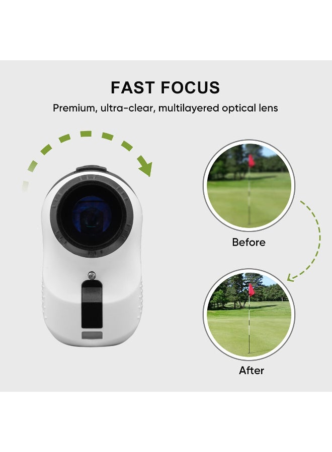 Generic Laser Rangefinder for Golf – Measure Distance 5-500 Yards with ±1 Yard Accuracy, Handheld Outdoor Telescope, Fast Focus, Ergonomic Rubber Design, Golf Laser Distance Meter  - Image 5