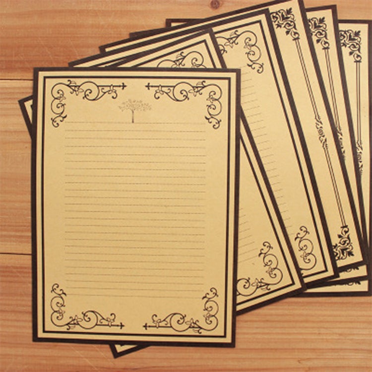 Fresh And Cute Flowers Like Brocade Vintage White Kraft Paper Classical Letter Paper Simple Love Letter Letter Letter Letter Letter Love Letter - Image 3