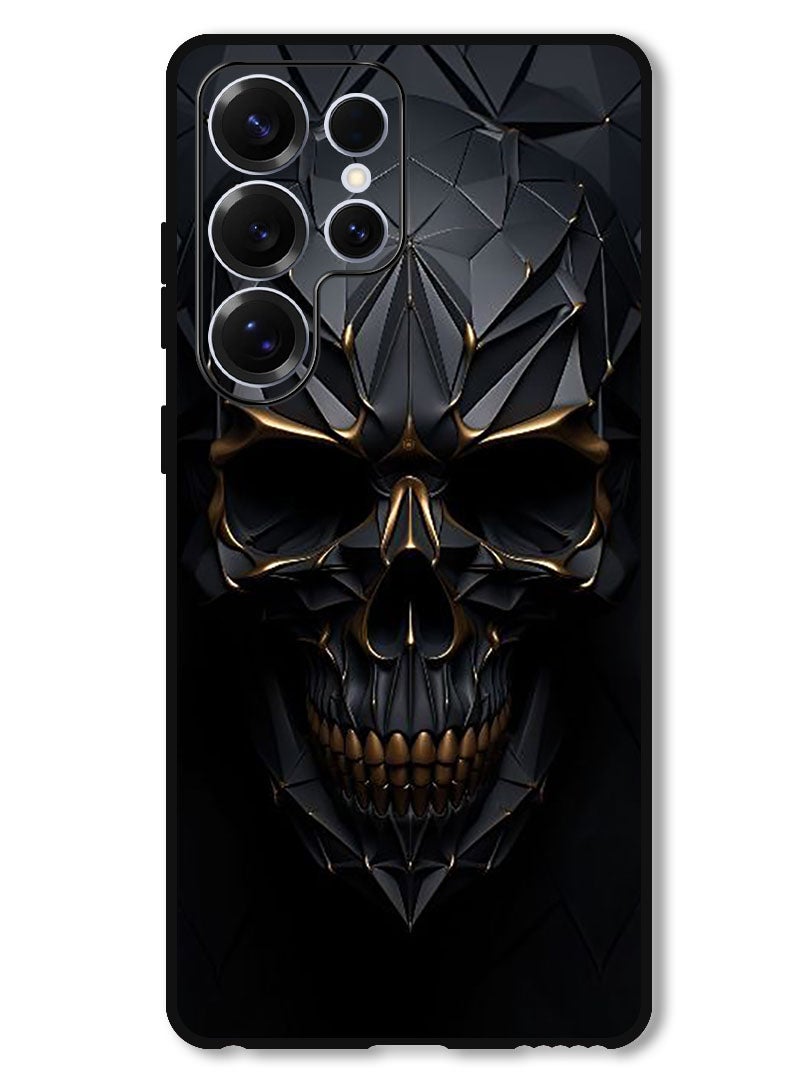 Theodor Protective Case Anti Scratch Shock Proof Bumper Cover For Samsung Galaxy S25 Ultra Skull Art - Image 1