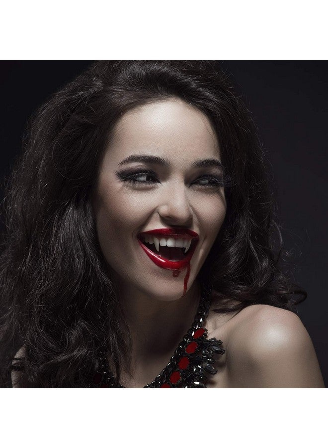 زانماي 12 زوجًا من زي أسنان مصاصي الدماء، 4 مقاسات من الأنياب المزيفة مع 2 كريات أسنان من أجل دعائم حفلات الهالوين - Image 3