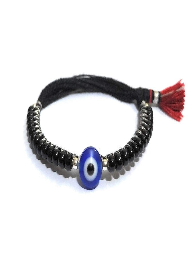 Jewel string Evil Eye Baby Nazariya adjustable bracelet (1 pair) Newborn baby to 4 years toddlers (unisex)(Not for anklet) - Image 3