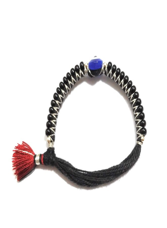 Jewel string Evil Eye Baby Nazariya adjustable bracelet (1 pair) Newborn baby to 4 years toddlers (unisex)(Not for anklet) - Image 4