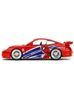JADA Jada Marvel Spider-Man Porsche 911 GT3 RS 996 Die-cast Car (1:32, Red)  - Image 3