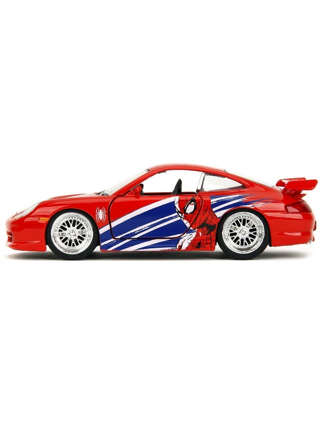 Jada Marvel Spider-Man Porsche 911 GT3 RS 996 Die-cast Car (1:32, Red) - Image 3