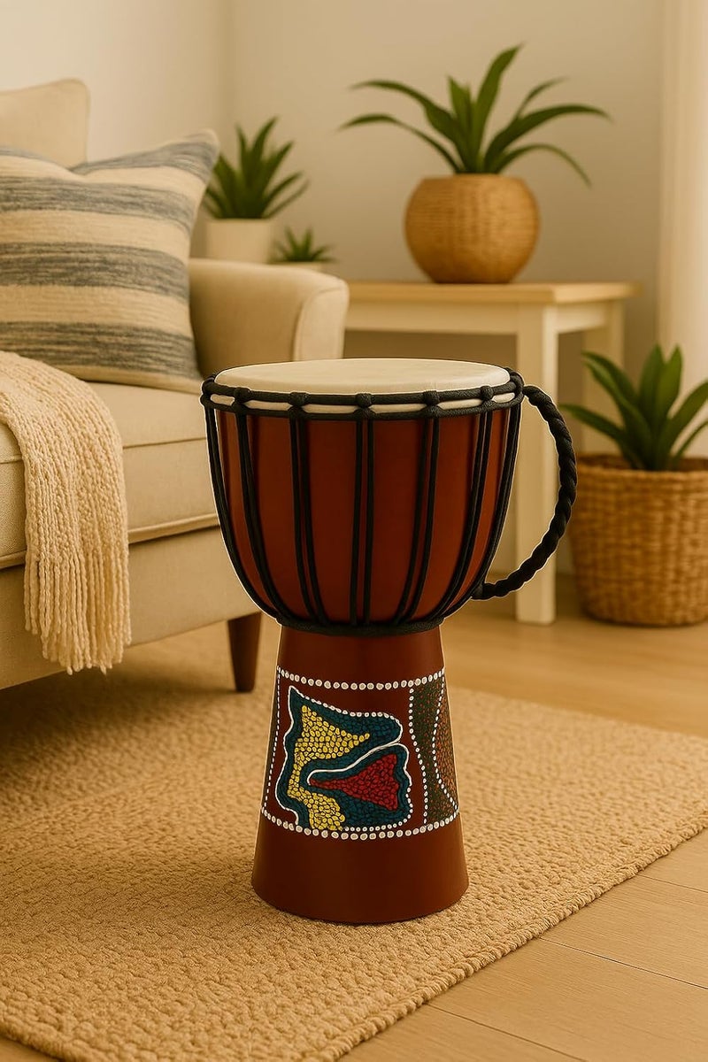 Jive Djembe Drum – 16" African Hand Drum, Bongo & Congo Style Percussion – Solid Mahogany with Goat Skin Head – Professional Djembe for Circles, Meditation & World Music - NOT MADE IN CHINA - Image 5
