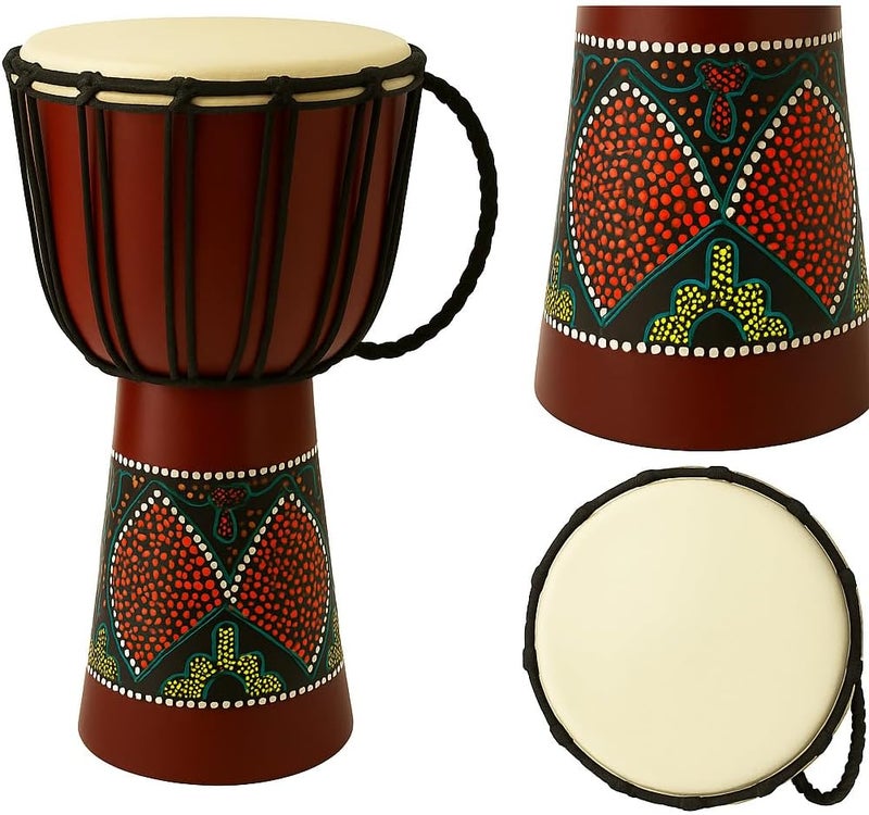 Jive Djembe Drum – 16" African Hand Drum, Bongo & Congo Style Percussion – Solid Mahogany with Goat Skin Head – Professional Djembe for Circles, Meditation & World Music - NOT MADE IN CHINA - Image 2
