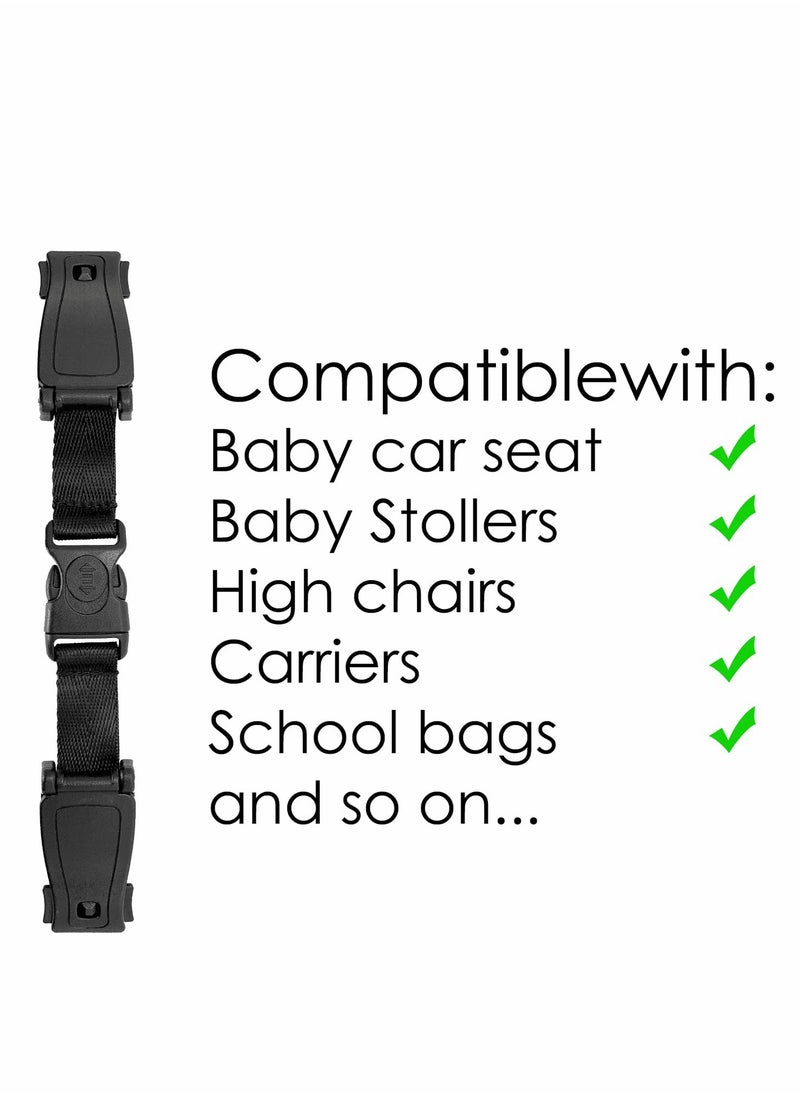 SYOSI Universal Child Chest Harness Clip, Car Seat Safety Belt Clip Buckle, Anti-Slip Baby Chest Clip Guard Compatible With Seats, Strollers, High Chairs, Schoolbags, For 1.5-Inch Width Harness  - Image 5