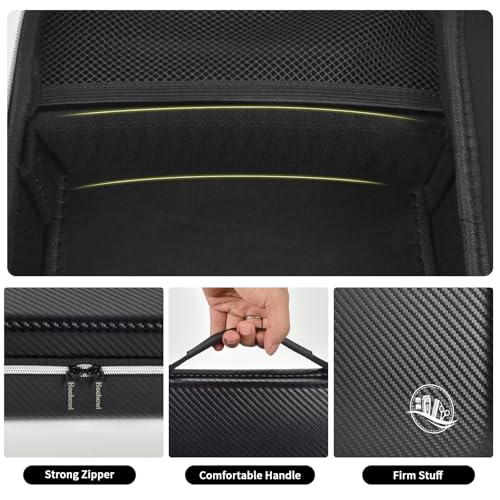 Boobowl Hard Travel Case for Hair Clippers, Hair Cutting Barber Supplies Organizer Bag, Trimmer Storage Holder for Ufree/for Wahl Men Razor Guard Grooming Kits -Box Only (Black+Silver Zipper) - Image 4