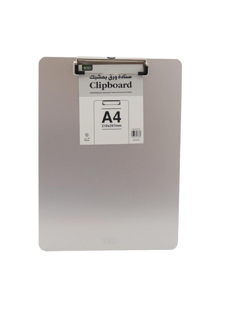 Standard Clipboard A4 Aluminum Silver