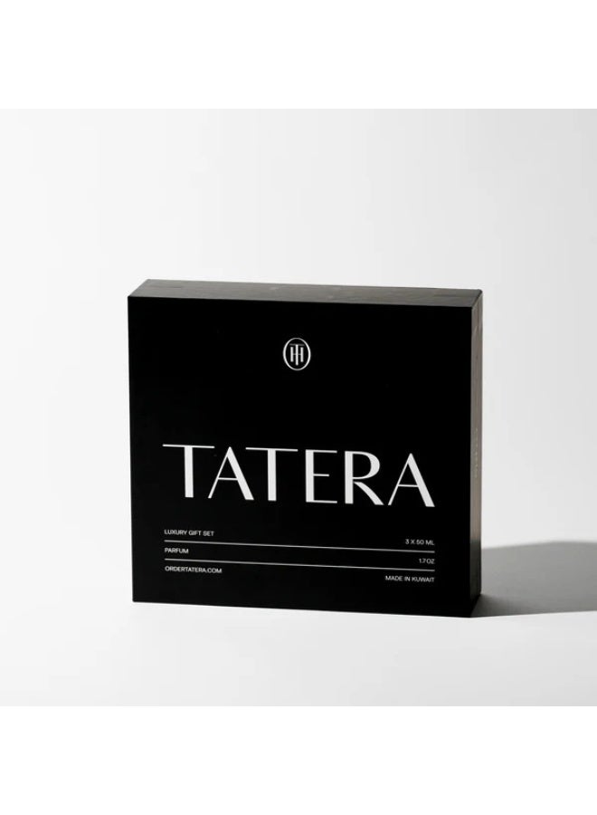 TATERA Perfume Gift Box - Unwrap the perfect blend of scents with this luxurious perfume set. Featuring three distinct - Image 3