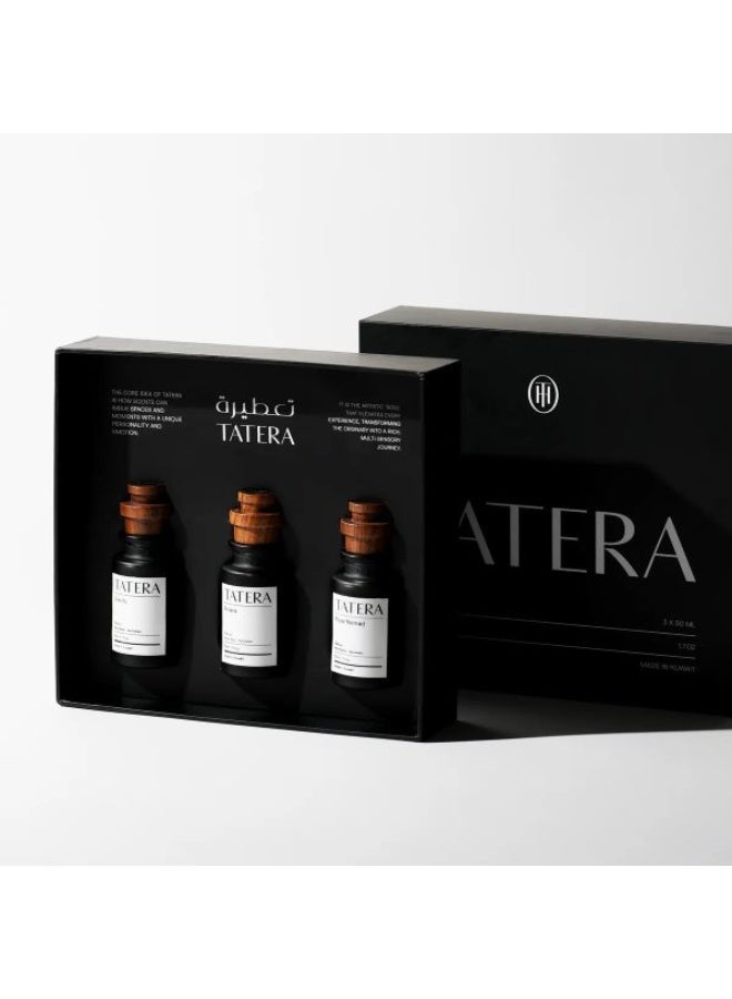 TATERA Perfume Gift Box - Unwrap the perfect blend of scents with this luxurious perfume set. Featuring three distinct - Image 4