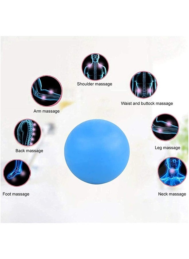 wovte Massage Lacrosse Ball for Sore Muscles, Shoulders, Neck, Back, Foot, Body, Deep Tissue, Trigger Point, Muscle Knots, Yoga and Myofascial Release (Blue)  - Image 3