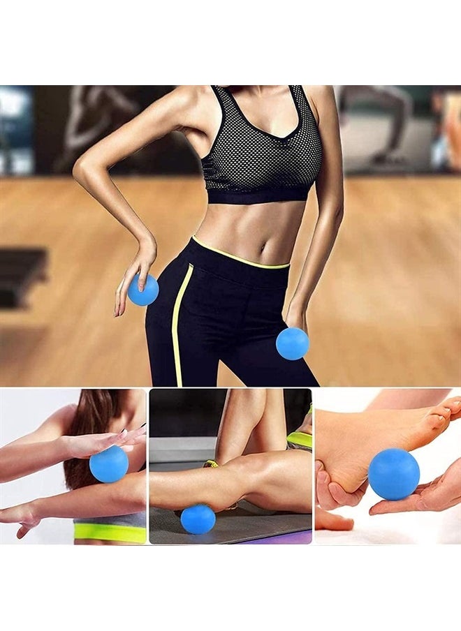 wovte Massage Lacrosse Ball for Sore Muscles, Shoulders, Neck, Back, Foot, Body, Deep Tissue, Trigger Point, Muscle Knots, Yoga and Myofascial Release (Blue)  - Image 5