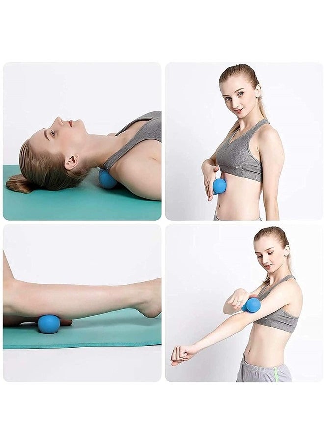 wovte Massage Lacrosse Ball for Sore Muscles, Shoulders, Neck, Back, Foot, Body, Deep Tissue, Trigger Point, Muscle Knots, Yoga and Myofascial Release (Blue)  - Image 4