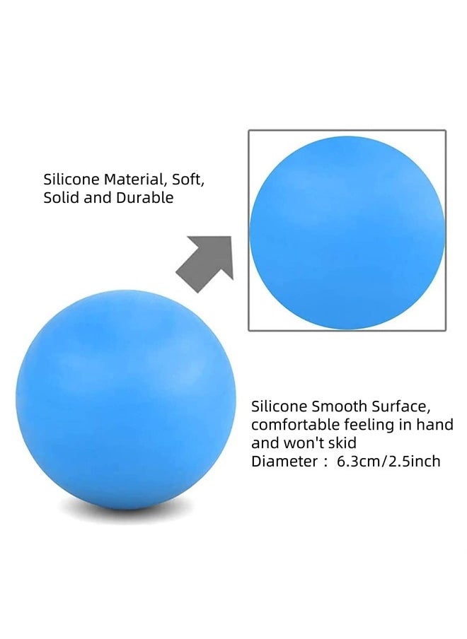 wovte Massage Lacrosse Ball for Sore Muscles, Shoulders, Neck, Back, Foot, Body, Deep Tissue, Trigger Point, Muscle Knots, Yoga and Myofascial Release (Blue)  - Image 2