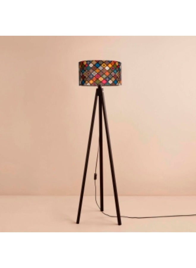 Bohemian Patterned Tripod Floor Lamp | E27 Socket | 140 cm | Decorative Standing Lamp for Home & Office - Image 1