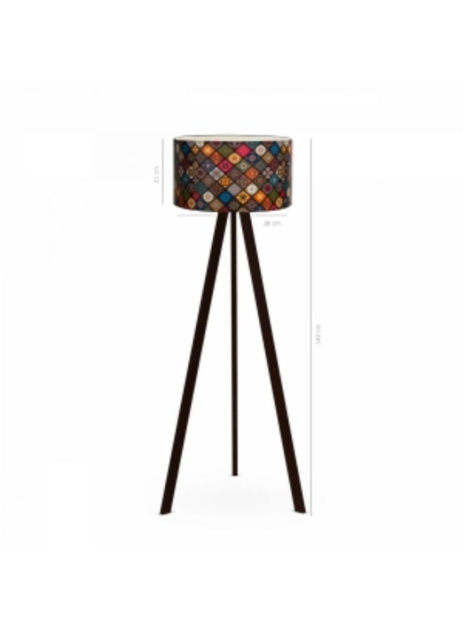 Bohemian Patterned Tripod Floor Lamp | E27 Socket | 140 cm | Decorative Standing Lamp for Home & Office - Image 3