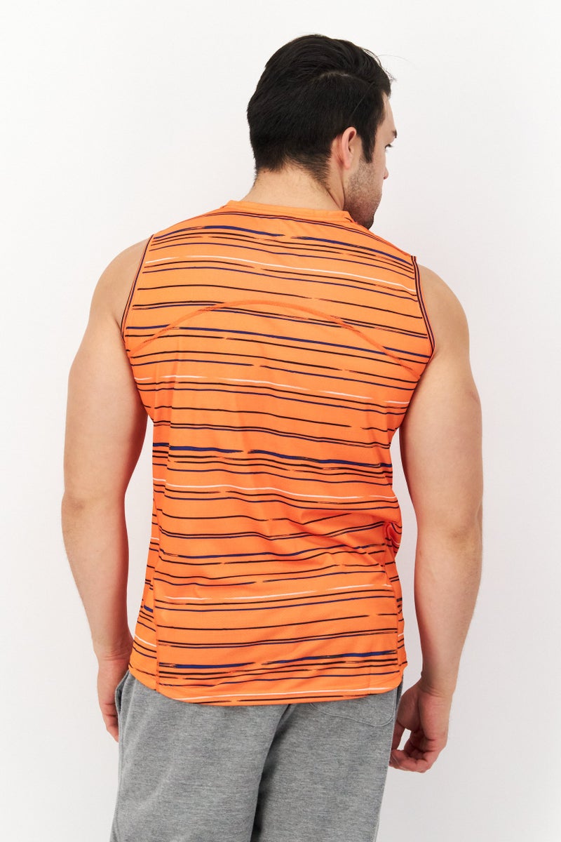 asics Men Sportswear Fit Sleeveless Running Vest, Mutlicolor - Image 2