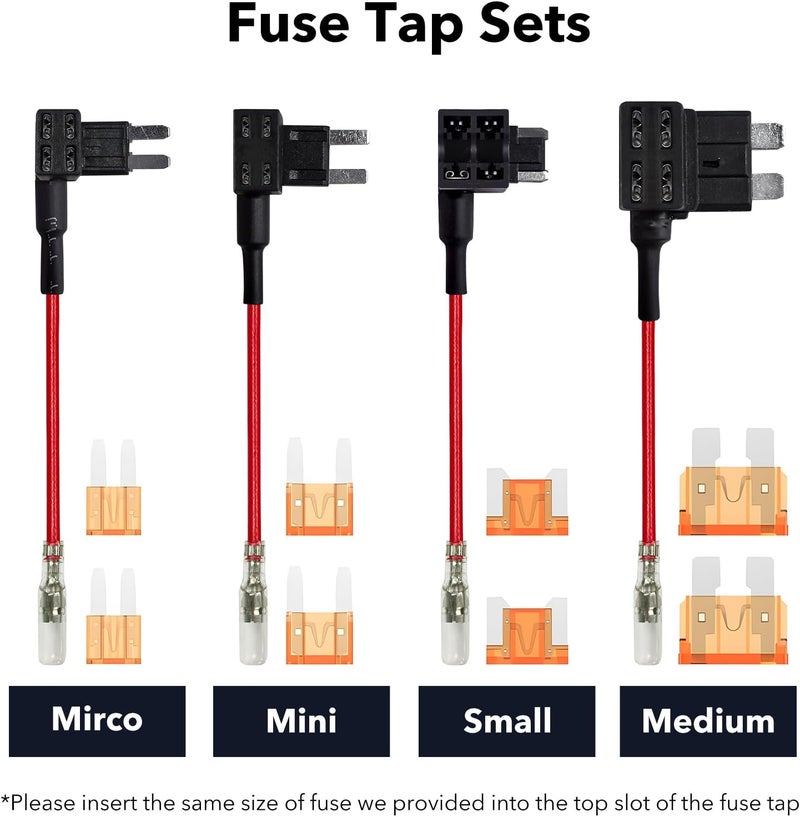 WOLFBOX Type C ACC Hardwire Kit for G840S/G850/M40/i07/i17/X5/X3, Hard Wire Car Charger Cable Kit 12V- 24V to 5V for Dash Cameras with Battery Drain Protection - Image 3