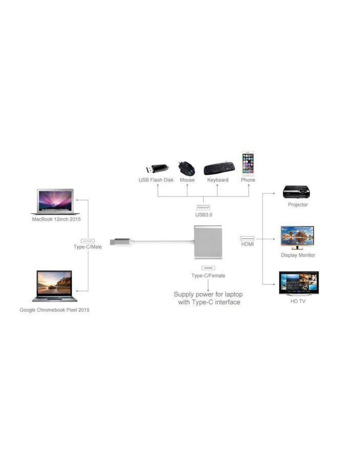NIBEMINENT USB Hub Adapter Silver  - Image 2
