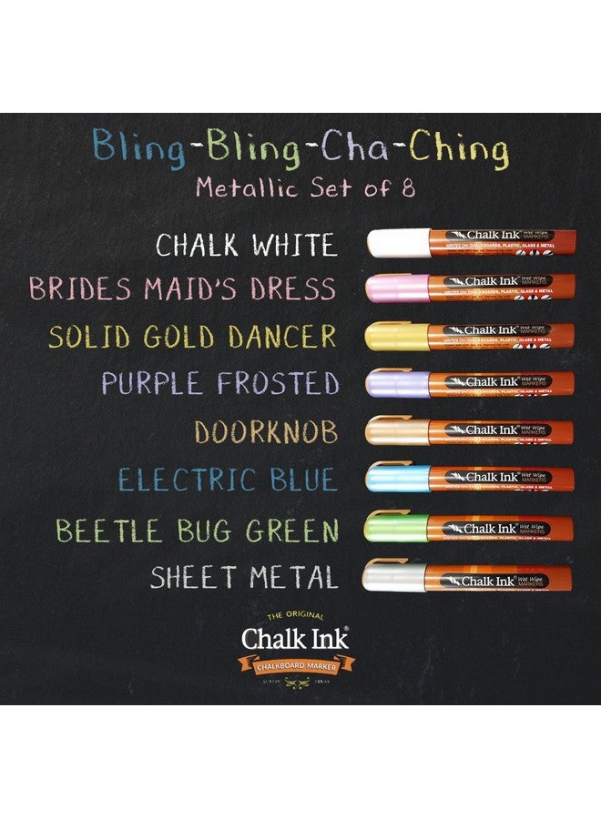 Chalk Ink 6Mm Bling-Bling Cha Ching Wet Wipe Markers, 8-Pack - Image 2