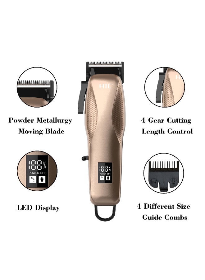 إتش تي سي ماكينة حلاقة الشعر الكهربائية القابلة لإعادة الشحن HTC AT-706 الاحترافية بالجملة، والمخصصة لتقنية تعدين المساحيق. - Image 2