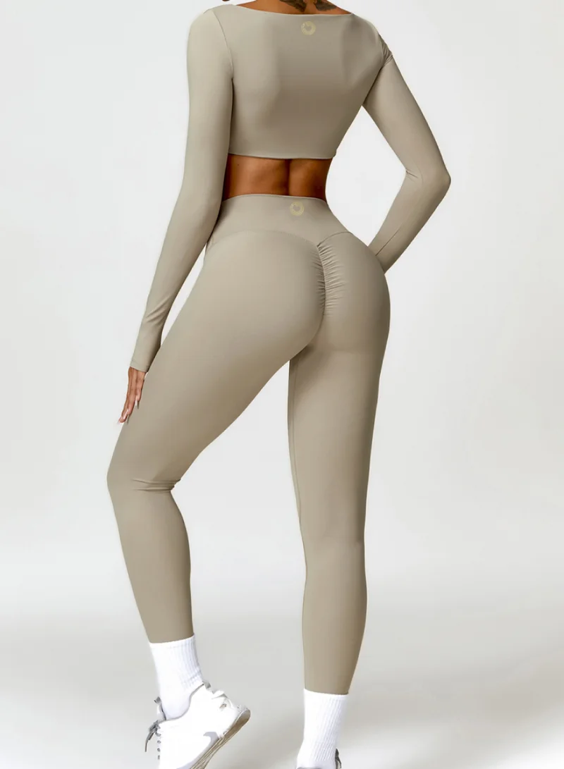 كون.يوغا ليجنز نسائي بخصر عالٍ بتصميم مجسم بخصر مطاطي