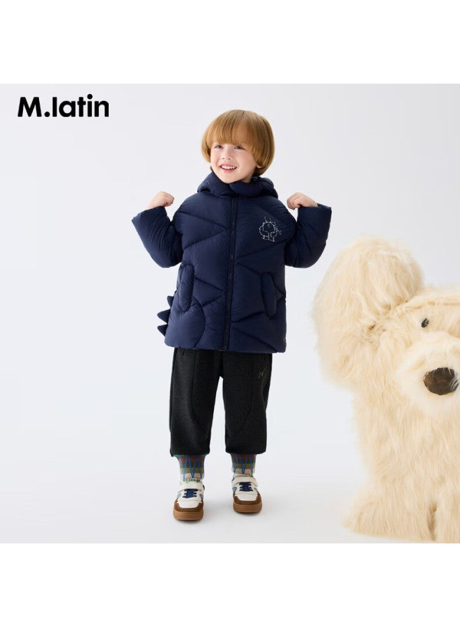 M.latin Kids Pants 25 Winter New Boys Girls Toddler Plush Knit Long Pants With Hugging Beast Carrot Design - Image 2