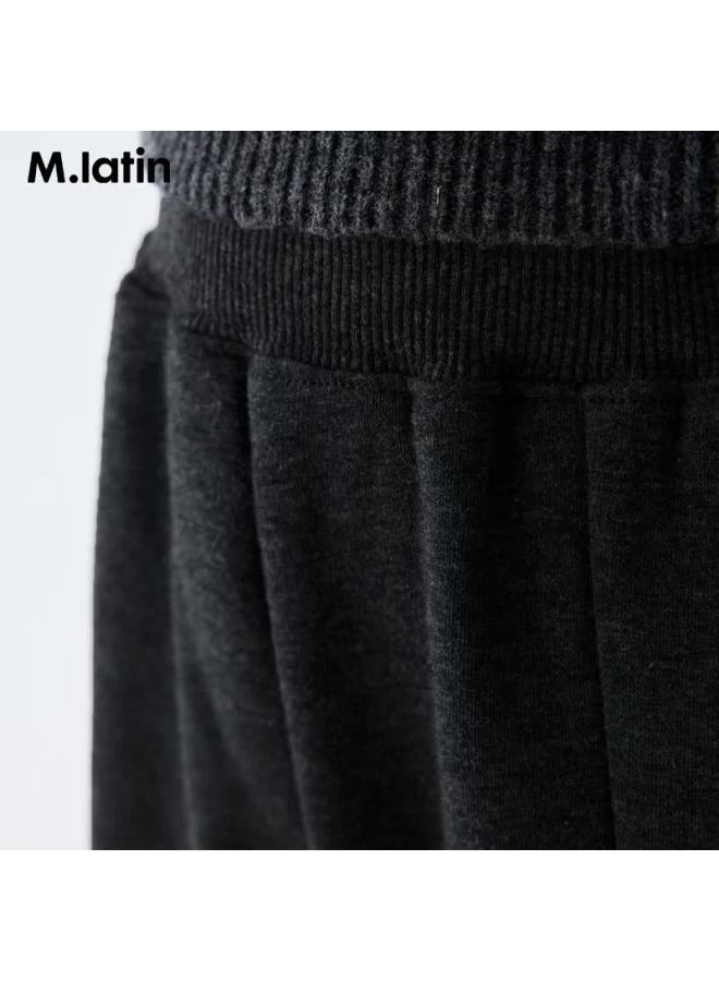 M.latin Kids Pants 25 Winter New Boys Girls Toddler Plush Knit Long Pants With Hugging Beast Carrot Design - Image 3