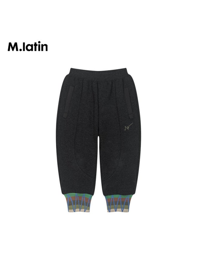 M.latin Kids Pants 25 Winter New Boys Girls Toddler Plush Knit Long Pants With Hugging Beast Carrot Design - Image 4