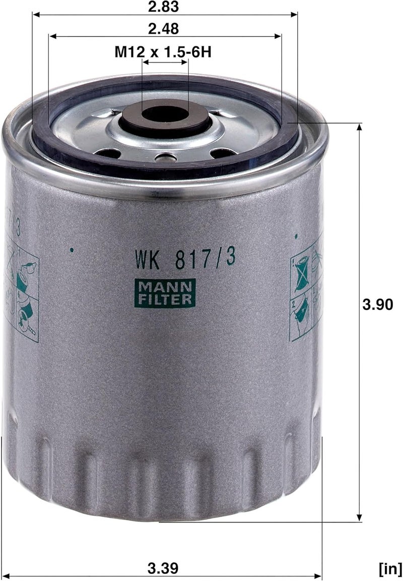 MANN FILTER MANN-FILTER WK 817/3 X Fuel Filter - Image 3